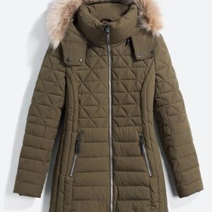 Petite Marc New York risor quilted puffer coat